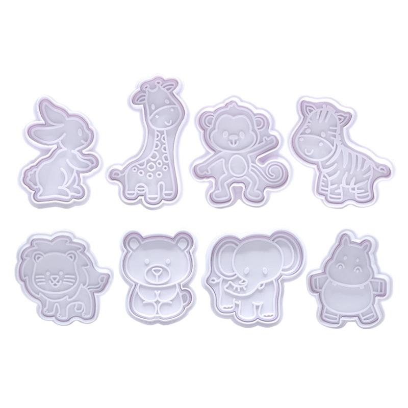Kitchen Kids Baking Set - 4-delige dierenkoekjesvormpjes set - plastic biscuitvormpjes