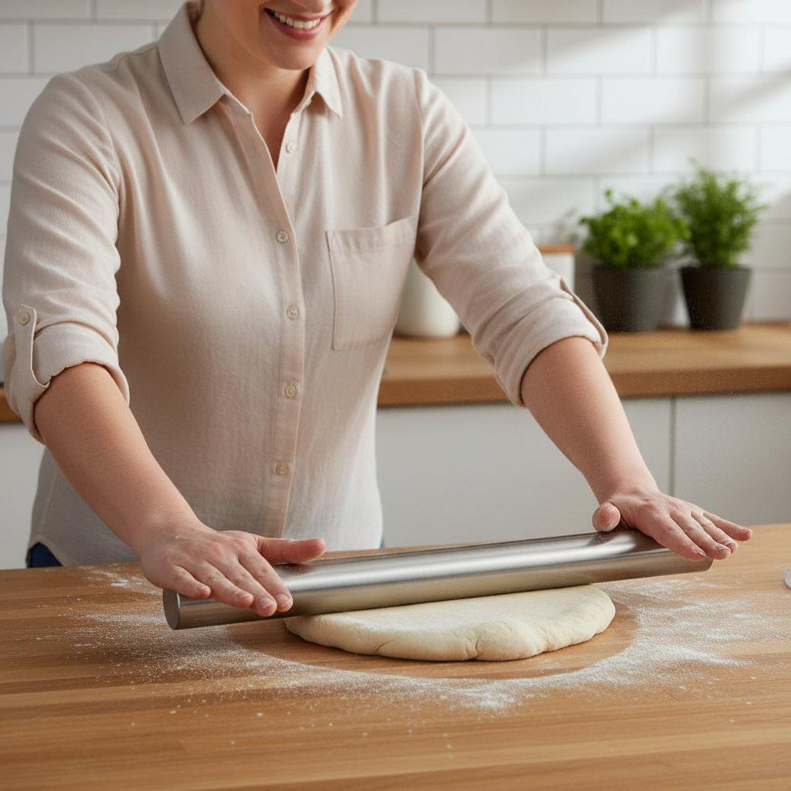 Kitchen Roller Baking - Professionele deegroller van roestvrij staal voor