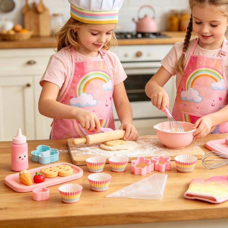 Bakschortset voor kinderen met - Kitchen Kids Baking Set recensie en prijs