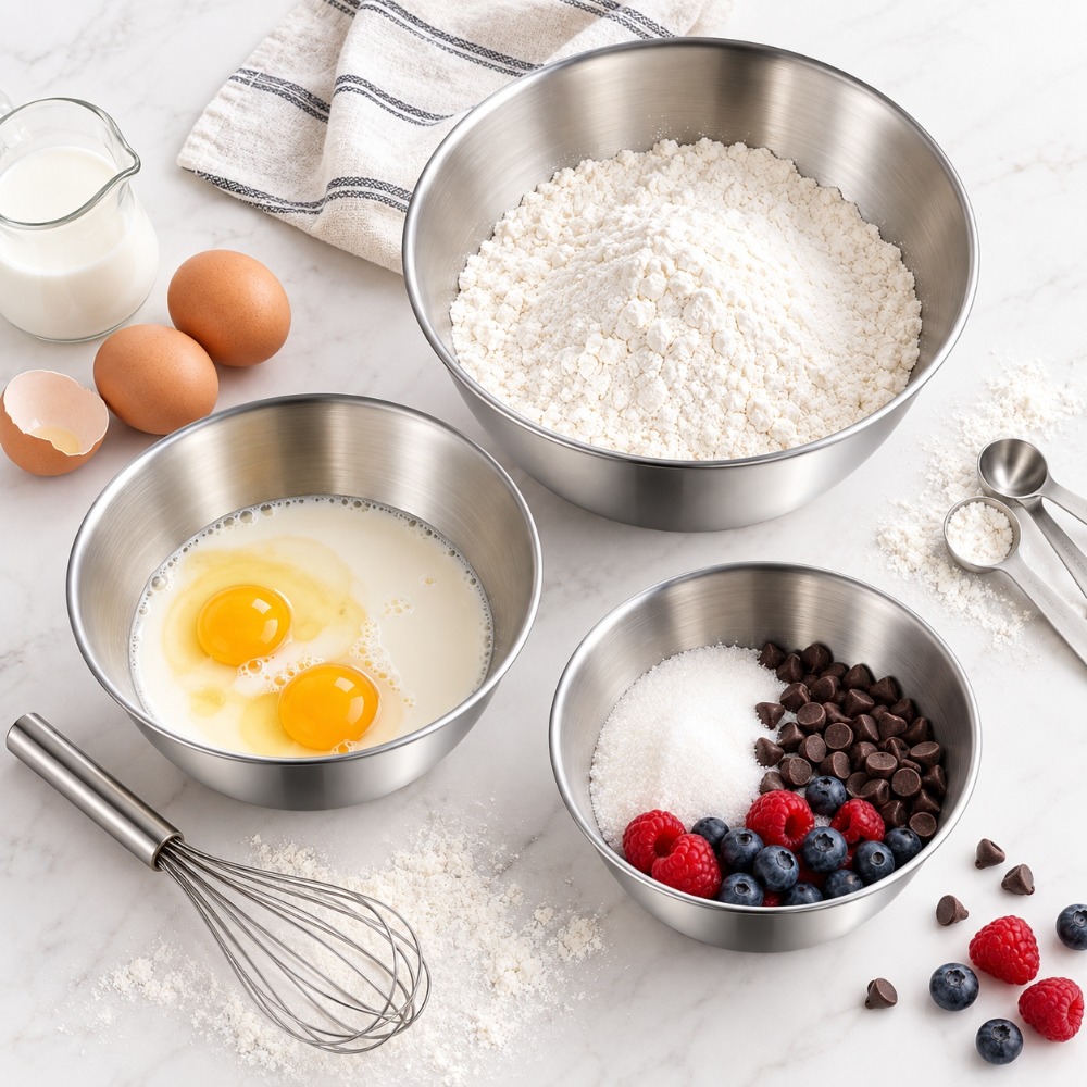 Set van 3 roestvrijstalen meng - Baking Kitchen Set recensie en prijs