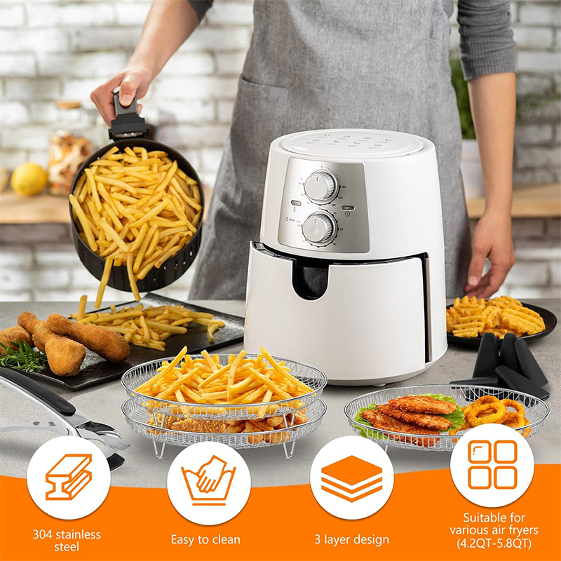 3-lagen Air Friteuse Rack Stap - Kitchen Baking Rack recensie en prijs